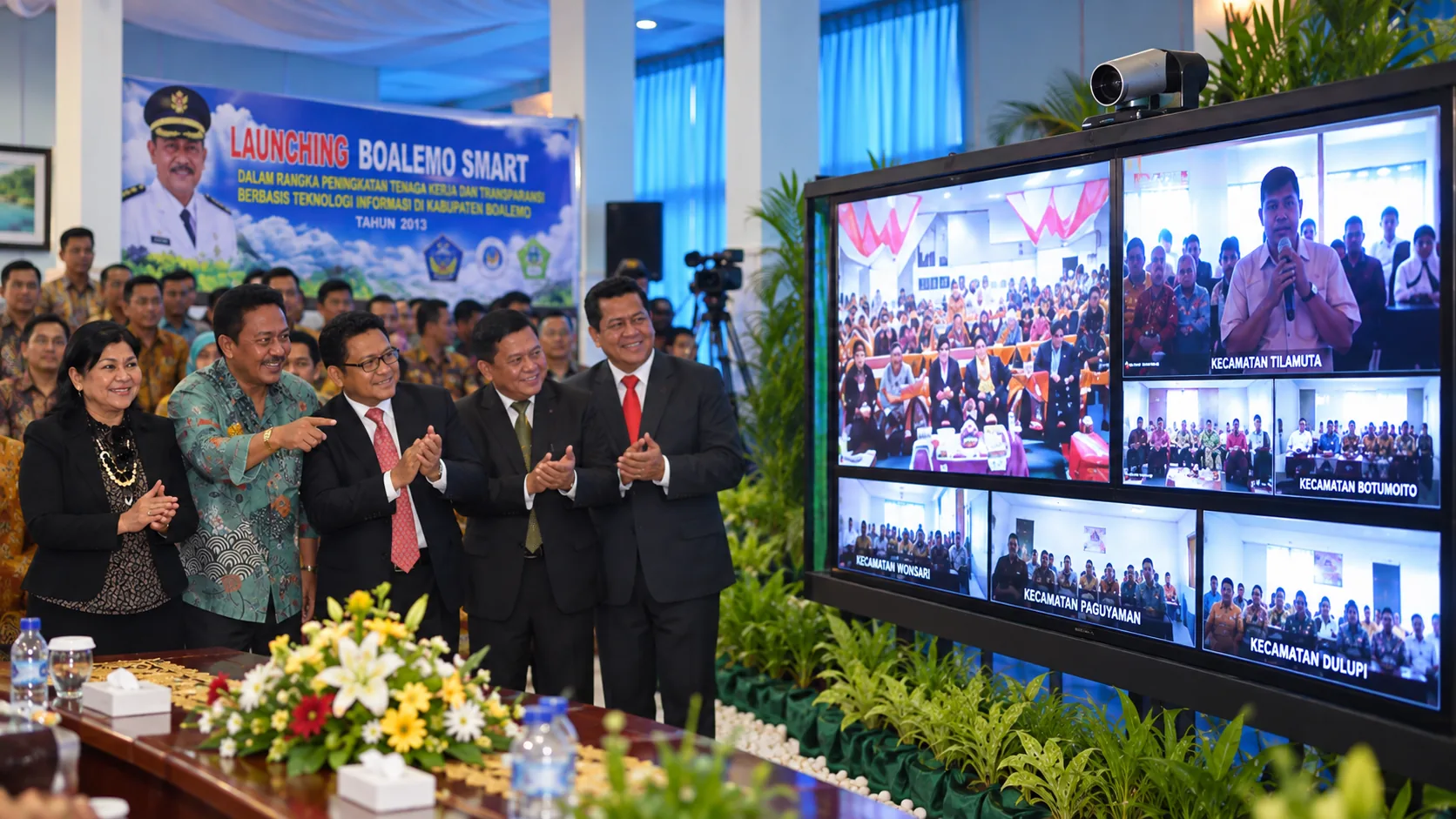 Visual Boalemo Smart 2013 dengan video conference antarkecamatan