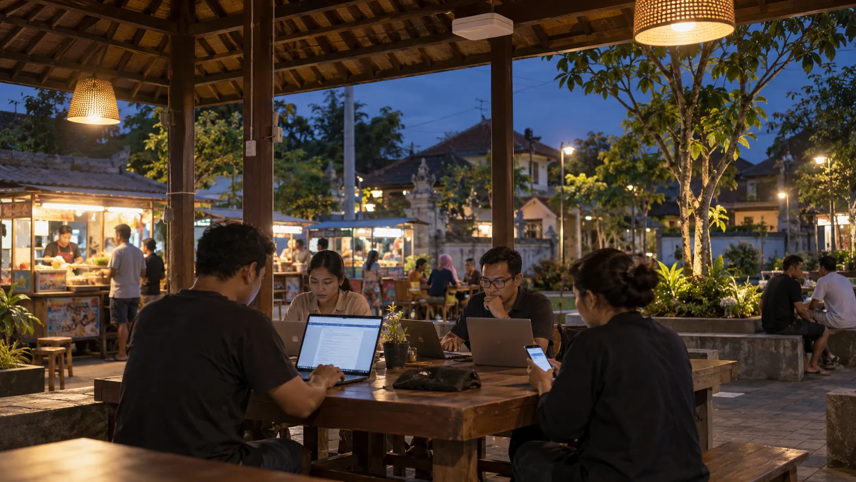 Ilustrasi Public & Community WiFi