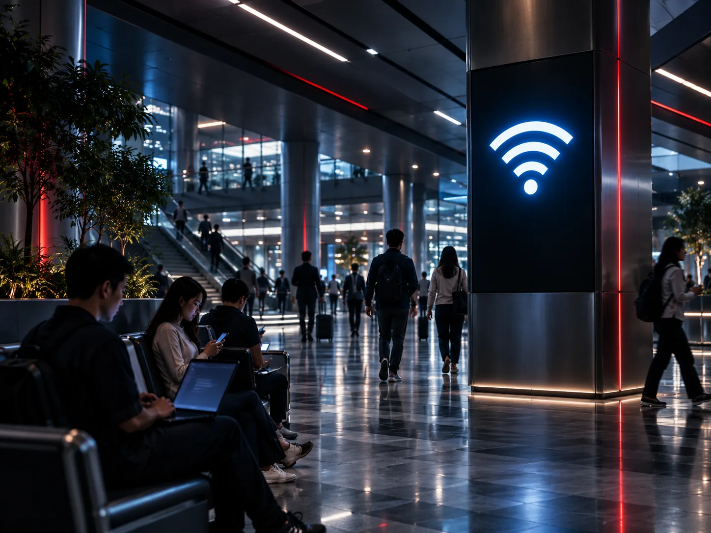 Akses Wi-Fi publik di ruang bersama